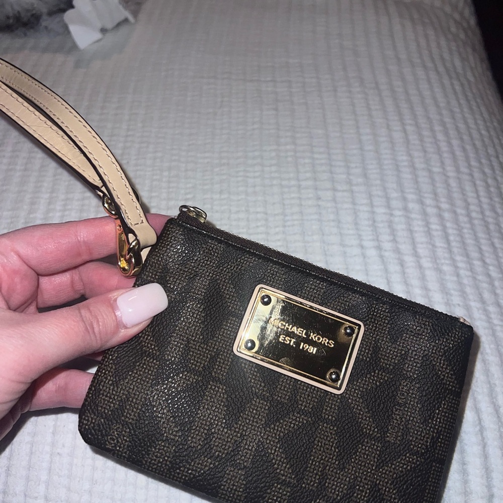 Michael Kors Brown Wristlet